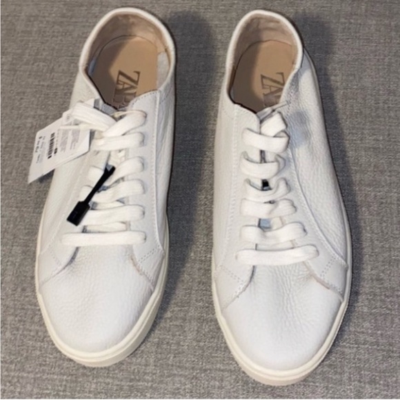 ZARA SOFT LEATHER SNEAKERS - Picture 4 of 6